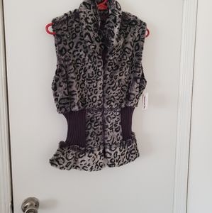 Purple, Black and Grey vest NWT
